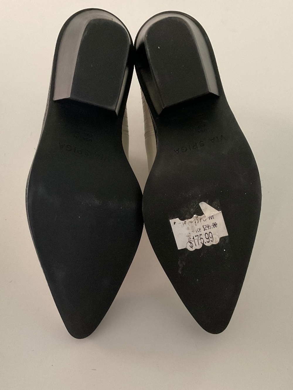 VIA SPIGA Farly Leather Bootie in Bone Size 7 - Picture 8 of 11